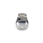 back of the Beater Ring in silver from the han cholo precious metal collection