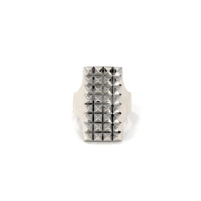 front of the Beater Ring in silver from the han cholo precious metal collection