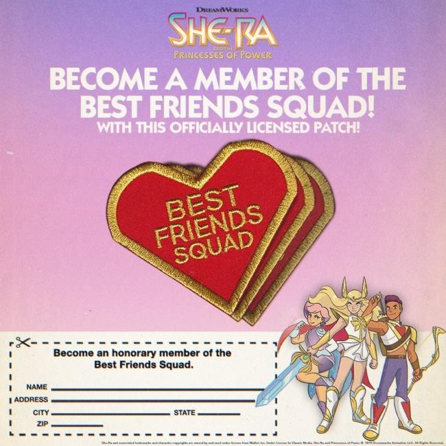 Best friends squad from she-ra and the princesses of power, Best friends squad patch vintage ad