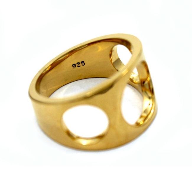 925 stamp of the Big 3 Hole Ring in gold from the han cholo precious metal collection