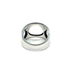 back of the Big 3 Hole Ring in silver from the han cholo precious metal collection