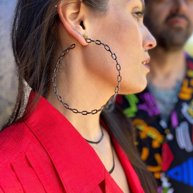 Big Chain Hoop Earrings Ss Earrings