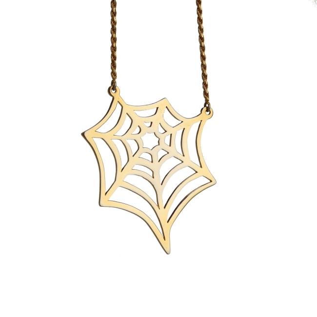 Big Spider Web Necklace Pm Necklaces