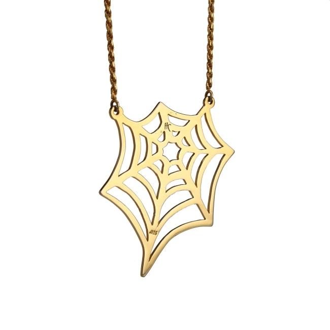 Big Spider Web Necklace Pm Necklaces