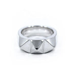 front of the Big Spike Ring in silver from the han cholo precious metal collection