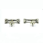 Bone Earring, skeleton earrings, bone studs, bone jewelry, han cholo jewelry, han cholo
