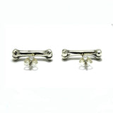 Bone Earring, skeleton earrings, bone studs, bone jewelry, han cholo jewelry, han cholo
