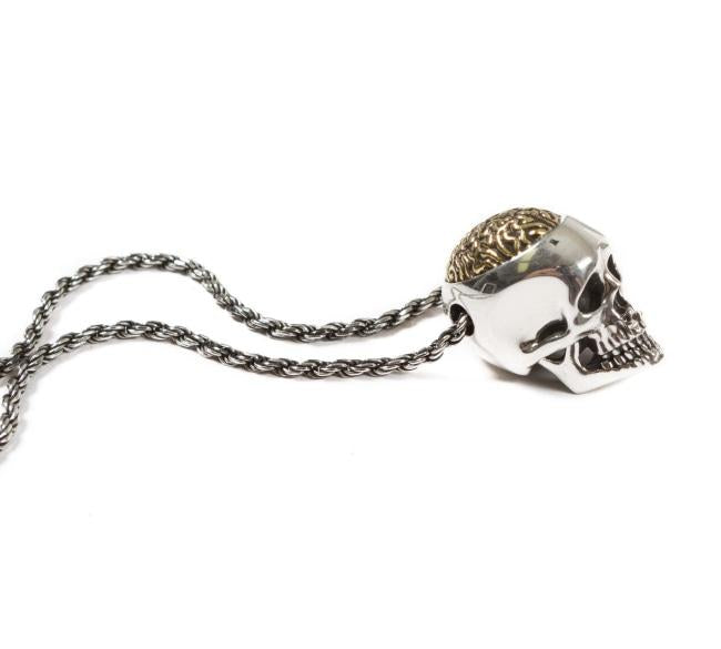 side of the Brain Dead Pendant from the han cholo skulls collection