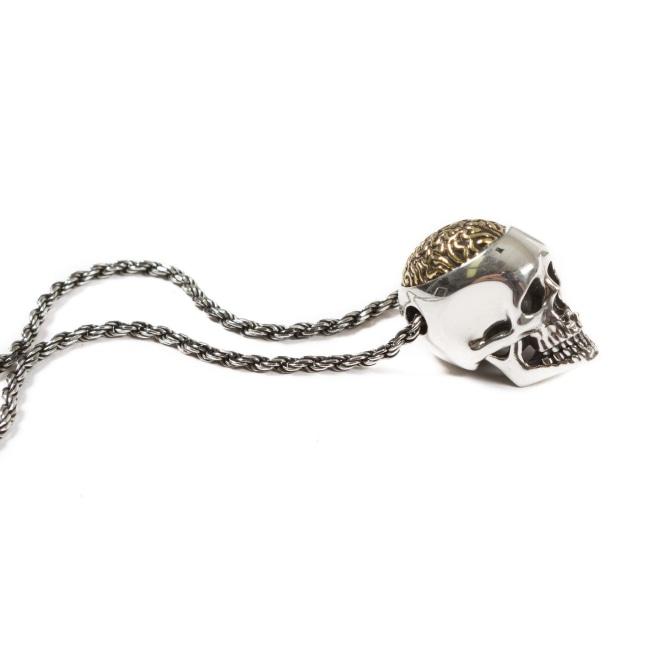 side of the Brain Dead Pendant from the han cholo skulls collection