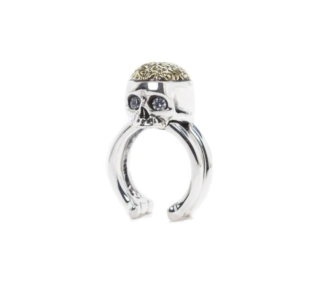 angle of the Brain Dead ring from the han cholo skulls collection