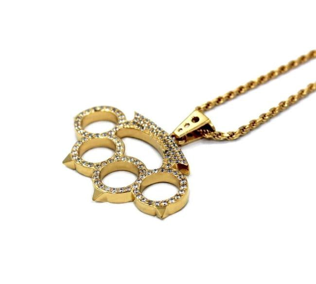 Brass Knuckles 2 Pm Necklace
