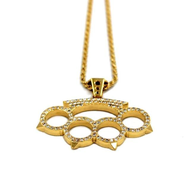 Brass Knuckles 2 Vermeil / 24 Pm Necklace