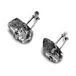side shot of the Bride And Monster Cufflinks from the universal monsters collection