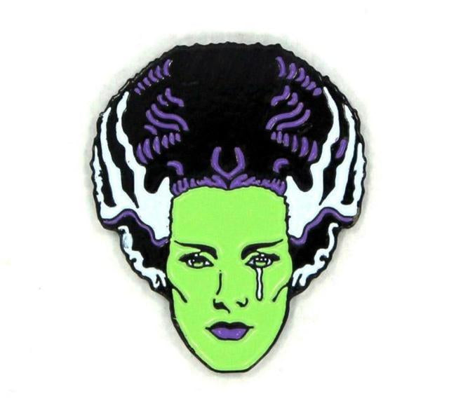 front of the bride tears enamel pin from the universal monsters jewelry collection