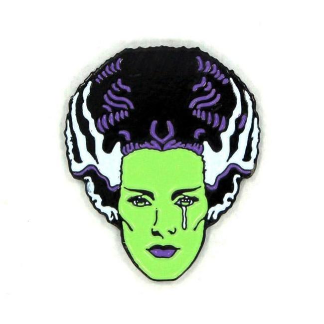 front of the bride tears enamel pin from the universal monsters jewelry collection