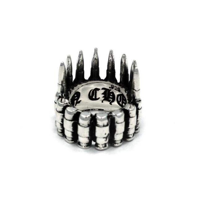 back of the Bullets Ring in silver from the han cholo precious metal collection