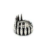 left side of the Bullets Ring in silver from the han cholo precious metal collection