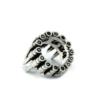 3/4 angle of the Bullets Ring in silver from the han cholo precious metal collection