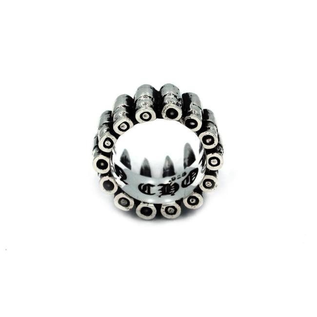 bottom of the Bullets Ring in silver from the han cholo precious metal collection