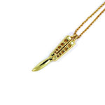 Butterfly Knife Pendant Gold Ss Necklaces