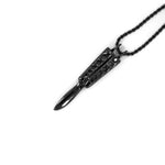 Butterfly Knife Pendant Gunmetal Ss Necklaces