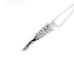 Butterfly Knife Pendant Silver Ss Necklaces