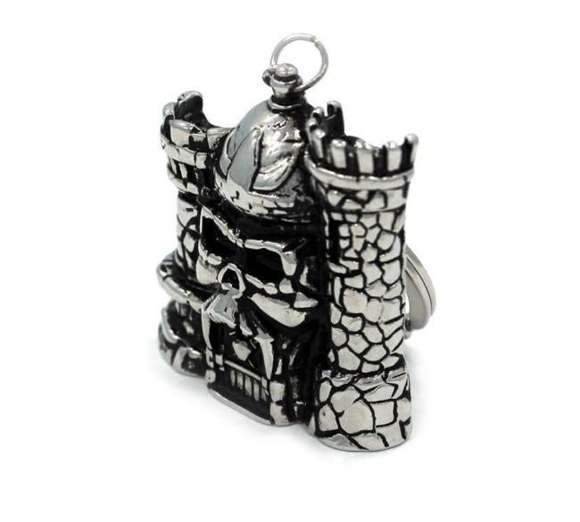 right side of the Castle Grayskull Keychain from the masters of the universe collection