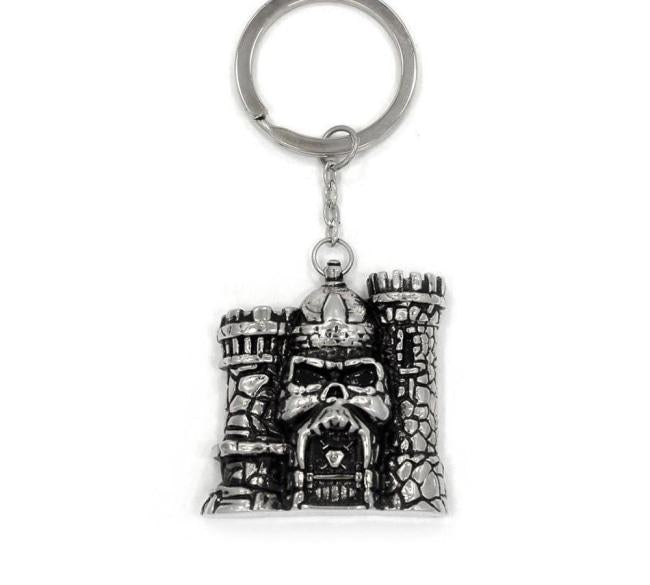 front of the Castle Grayskull Keychain from the masters of the universe collection