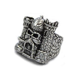 right side of the Castle grayskull ring from the masters of the universe jewelry collection