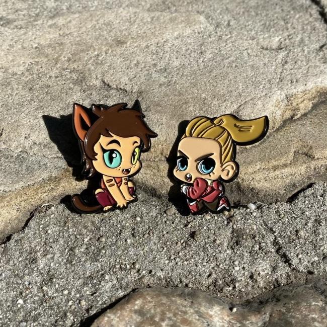 Cute CAtra Enamel PIn and Cute Shera Adora Enamel Pin