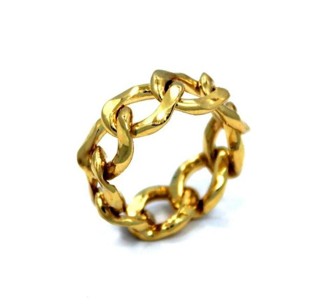 Chain Ring, Cuban link chain ring, han cholo jewelry, 2 chain ring, chain rings, chain jewelry