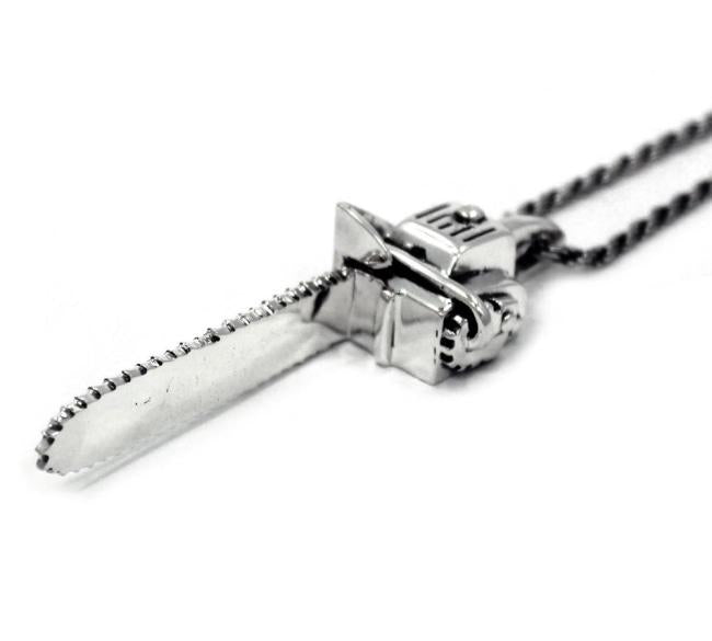 Chainsaw Pendant Sterling .925 Pm Necklaces