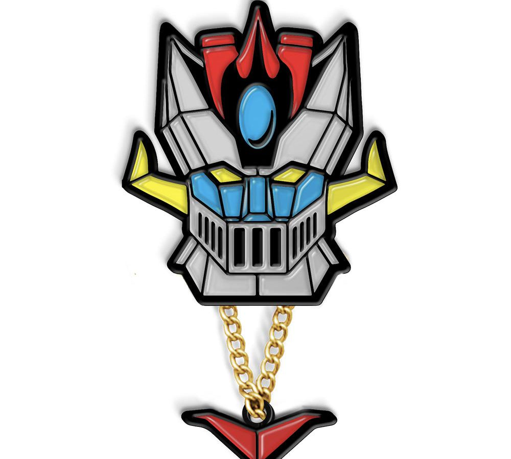 Han Cholos Space knight enamel pin on while background