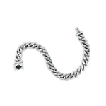 open detail of the Classified Chain Bracelet in silver from the han cholo alien collection