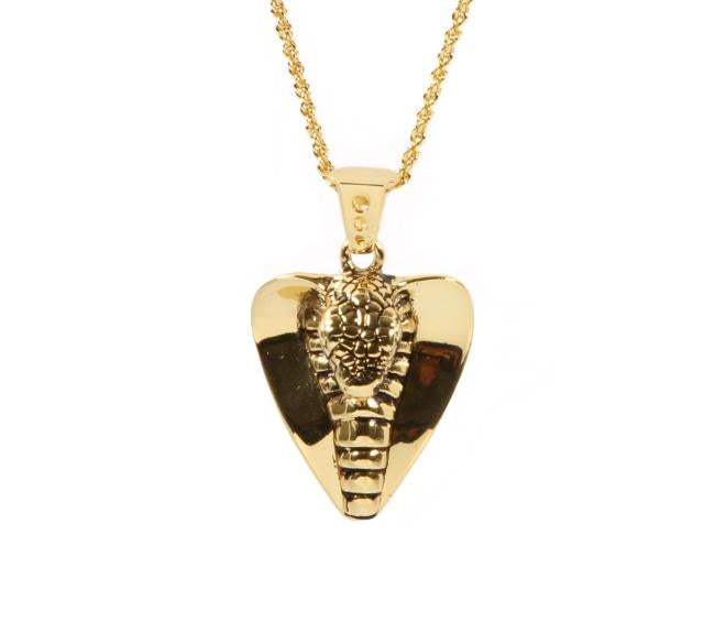 front of the Cobra Lover Pendant in gold from the fantasy collection