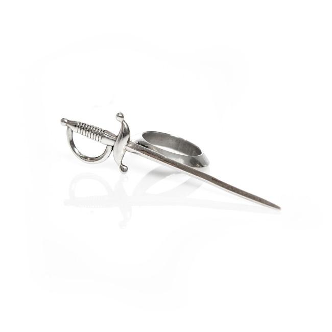 Cocktail Sword Ring Sterling .925 / 5/xs Pm Rings