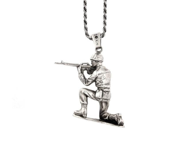 Cover Fire Army Man Pendant Pm Necklaces