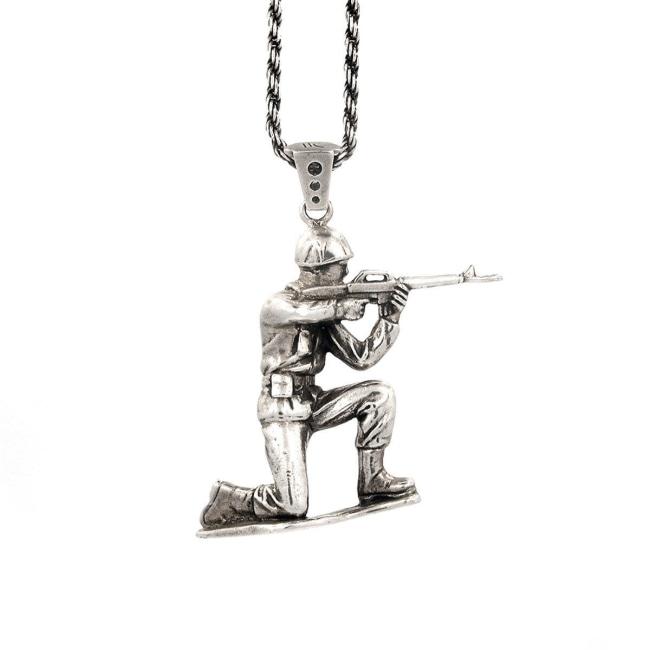 Cover Fire Army Man Pendant Pm Necklaces