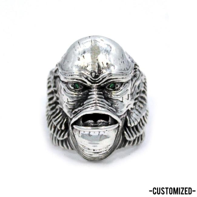 front of the custom Creature From The Black Lagoon Ring from the universal monsters collection.