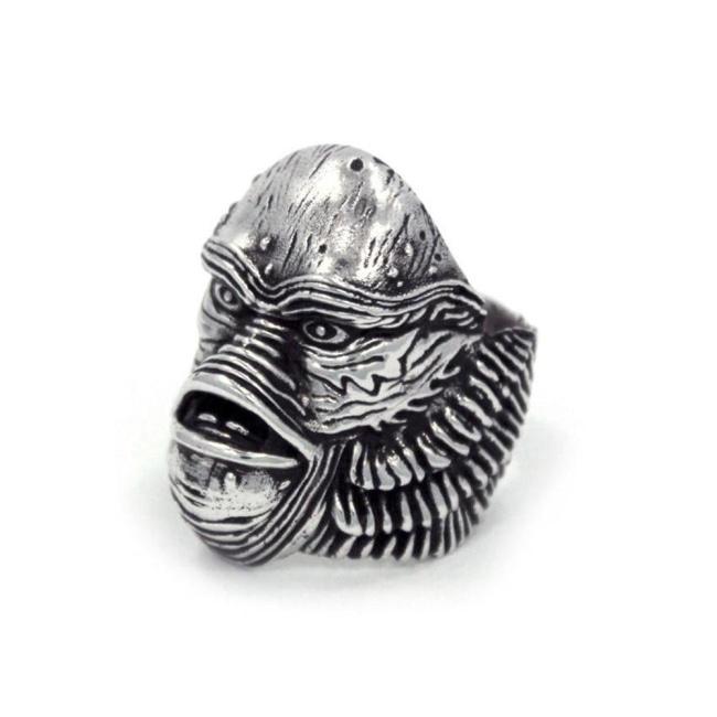 left side of the Creature From The Black Lagoon Ring from the universal monsters collection.