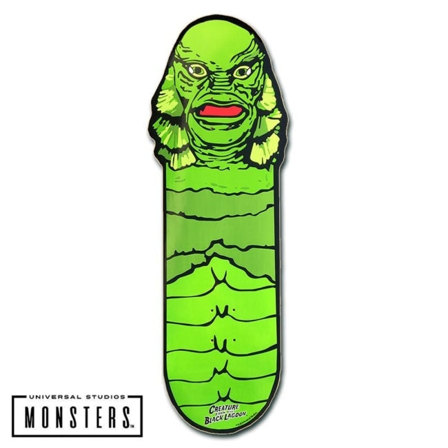 front of the Creature From The Black Lagoon Skateboard from the universal monsters collection
