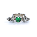 Snake Ring pm rings Precious Metals Sterling Silver .925 6 Green