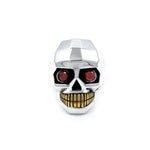front of the Crystal Skull Ring in silver from the han cholo fantasy collection
