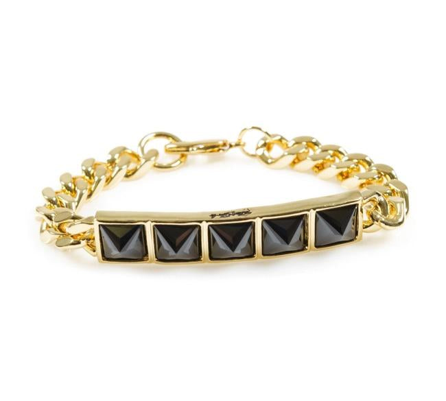 Crystal Spike Id Bracelet Vermeil Pm Bracelets