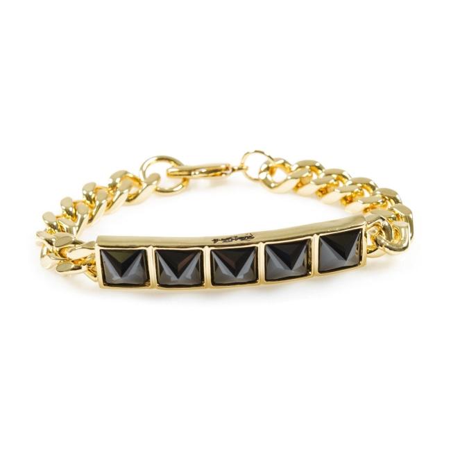 Crystal Spike Id Bracelet Vermeil Pm Bracelets