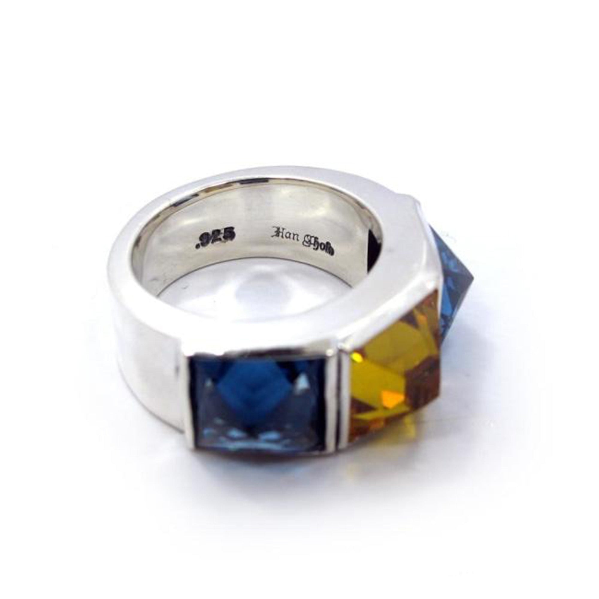 Crystal Spike Ring pm rings Precious Metals 