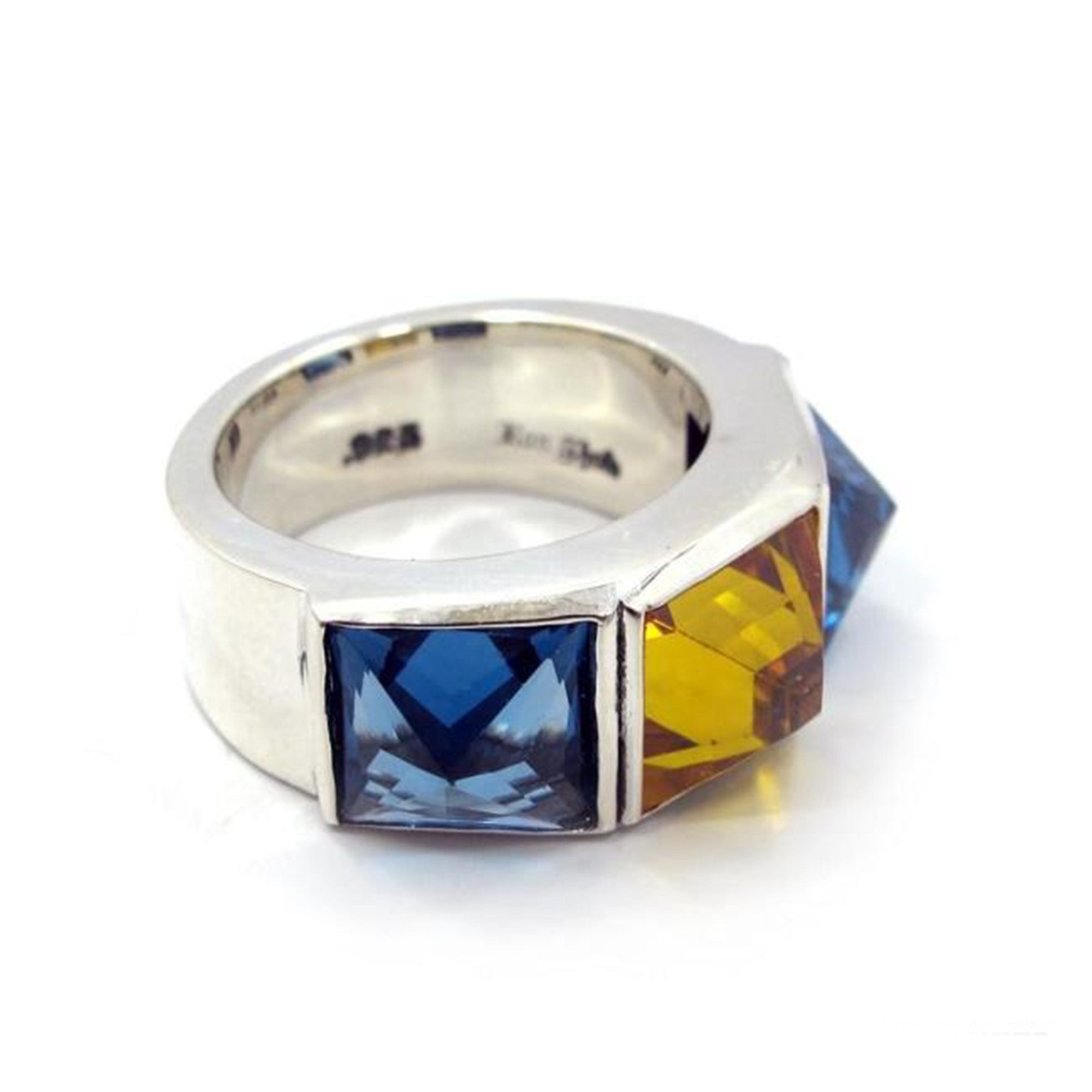 Crystal Spike Ring pm rings Precious Metals 