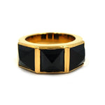Crystal Spike Ring pm rings Precious Metals Vermeil - 24k Gold Plated 7 Black