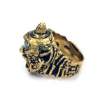 side view of the Cyclops Ring in gold from the han cholo fantasy collection