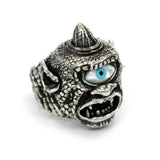 left side of the Cyclops Ring in silver from the han cholo fantasy collection